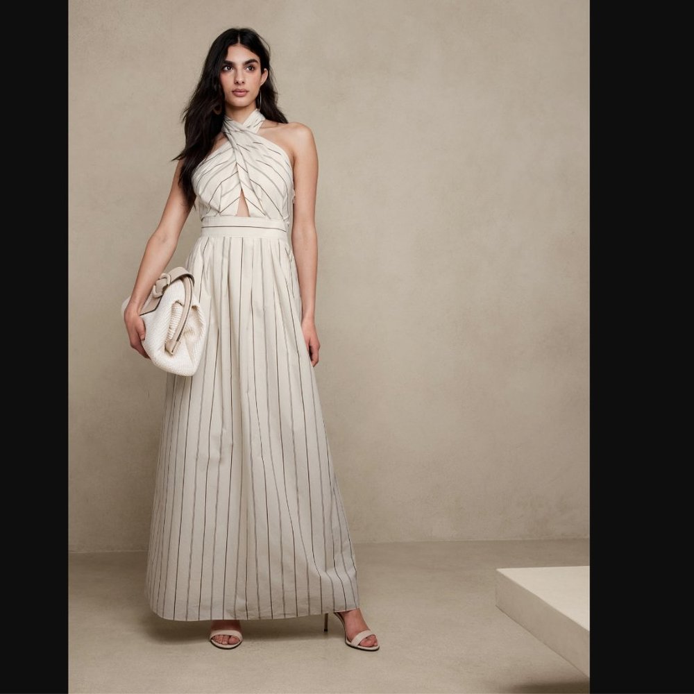 Banana Republic RHAPSODY POPLIN MAXI DRESS